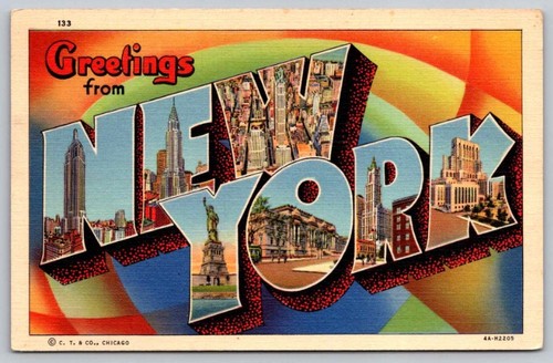 C1941 greetings from new york - new,